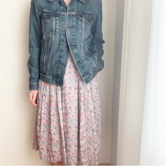 Liberty of London Dresses & Skirts - Vintage The Liberty of London Fabric Midi Skirt Cotton Floral Print Pockets M